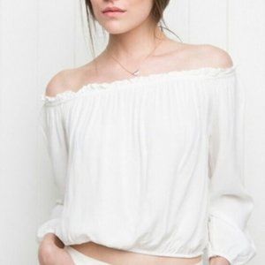 Brandy Melville Tops - Brandy Melville Off-the-Shoulder White Top Brandy Melville Tops - Brandy Melville Off-the-Shoulder White Top
